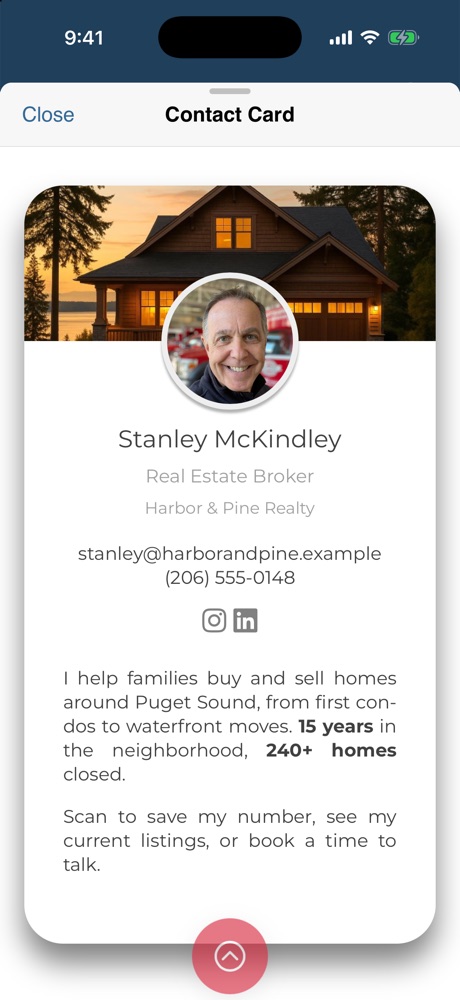 Stanley's work card: Real Estate Broker at Harbor & Pine Realty